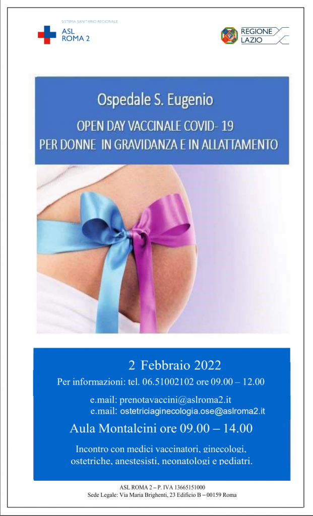 Open day vaccinale COVID-19 per donne in gravidanza e allattamento
